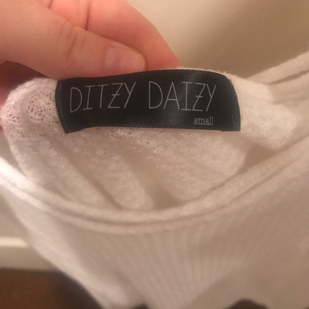 White Basic Tee Cross Back - Picture 2 of 3